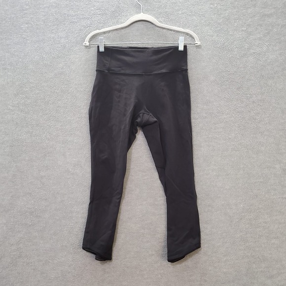 Lululemon Women Activewear Pants 6 Black Mesh Panel Capri 21" - Picture 1 of 9